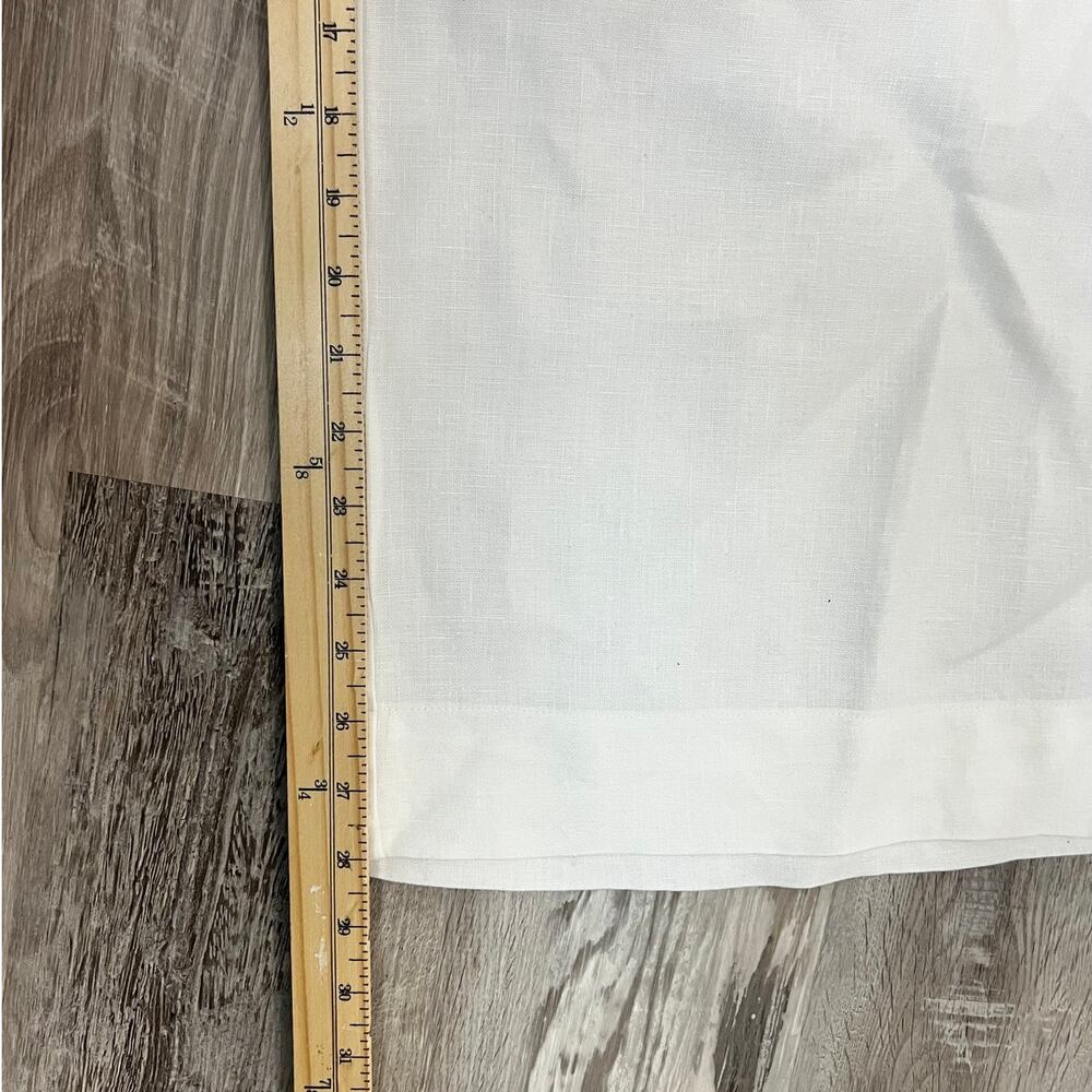Lauren Ralph Lauren White Linen Wide Leg Crop Pants Women’s 18 Old Money Chic - Picture 9 of 10